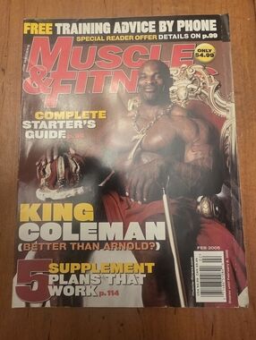 FEB 2005 MUSCLE & FITNESS   bodybuilding magazine - KING COLEMAN